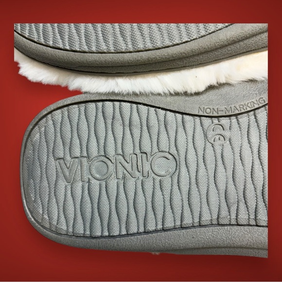 Vionic Indulge Gracie White Plush Faux Fur Supportive Thong Slippers Women's 11 - Picture 10 of 13